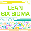 Lean Six Sigma Colorful Texture Bottom Square Business Symbols 