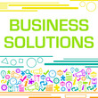 Business Solutions Colorful Texture Bottom Square Business Symbols 