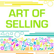 Art Of Selling Colorful Texture Bottom Square Business Symbols 