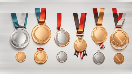 silver and gold medals