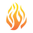 fire flames, bonfire burn icon; passion, energy concept - vector illustration