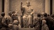 Roman Emperor delivering an oration in the Roman Forum