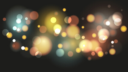 Aufkleber - Bokeh lights. Blurred circle shapes. Abstract light effect. Vector illustration.