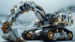 © visoot - Huge futuristic construction vehicle. Excavator. Generative AI.