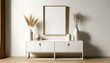 a minimalist interior design Empty picture frame