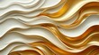Abstract white and gold fragment of colorful background, wallpaper. Modern art
