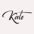 Kate English name greeting lettering card