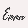 Emma English name greeting lettering card