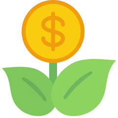 Wall Mural - Organic Financial Growth Icon