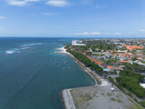 Fototapeta  - Aerial view of Sanur beach, Bali, Indonesia.