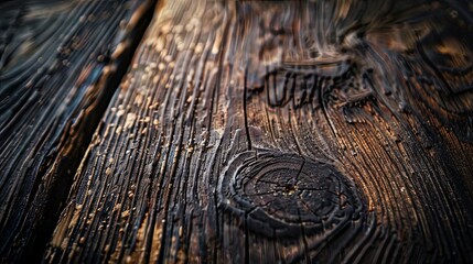 Aged Wooden Texture Close-up, Natural Patterns and Grains