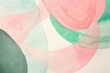 Elegant pink and green abstract shapes on a white background