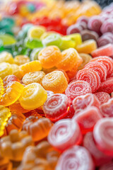 Wall Mural - Assortment of of Colorful sweet candy. Different types of sweets background.