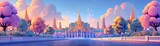 Fototapeta Most - A watercolorstyle painting of Wat Phra Kaew, the Emerald Buddha temple, one of Bangkoks most famous tourist sites in Thailand