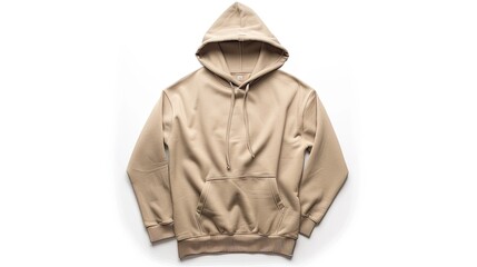 Wall Mural - Beige hoodie mockup. Generative AI