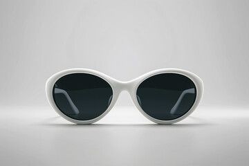 a pair of sunglasses with a white frame