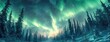Mesmerizing Northern Lights Over Snow-Covered Boreal Forest