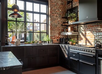 kitchen interior with kitchen