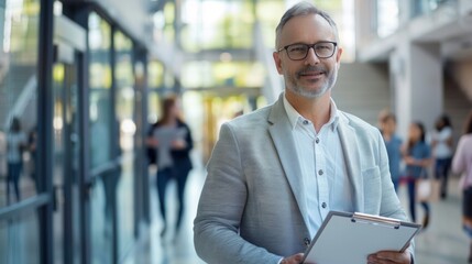 Wall Mural - Confident Professional with Clipboard