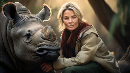 Poster - Pioneering Woman in Wildlife Conservation female conservationist protecting endangered species