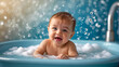 © tanya78 - Cute baby bathing in the bath lifestyle