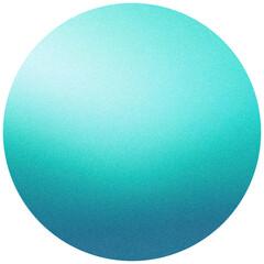 Poster - Textured, grainy sphere with a teal color gradient