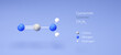 cyanamide molecule, molecular structures, cyanamides, 3d model, Structural Chemical Formula and Atoms with Color Coding