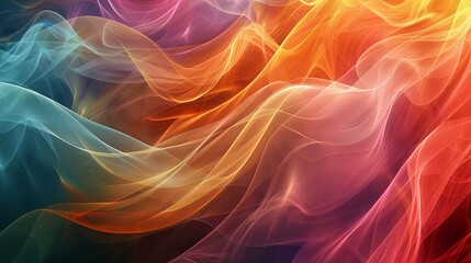 Wall Mural - Abstract Gradients Digital Art: A photo showcasing digital art with abstract forms and gradient color palettes