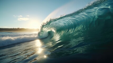 Wall Mural - ocean water surfing wave seascape photography