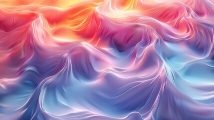 Wall Mural - Gradient Art: A 3D illustration showcasing artwork that features gradients as a prominent element