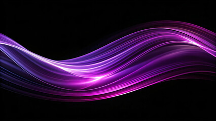 Wall Mural - Purple Wave Energy Flow: Abstract design with glowing purple waves, swirling lines, and flowing energy, creating a vibrant backdrop