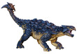 3D Rendering Dinosaur Ankylosaurus on White