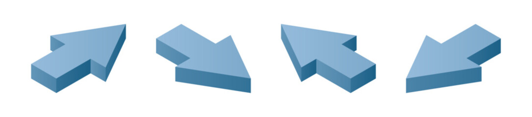 Set of isometric pointer. Computer mouse cursor.