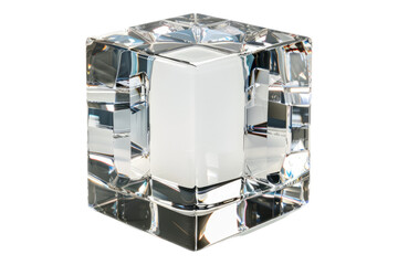 Wall Mural - Crystal glass cubes isolated on transparent background