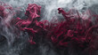 Rich, burgundy smoke curling against a charcoal grey backdrop, suggesting the aroma and color of red wine.