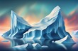 Depicting melting icebergs in the Arctic or Antarctic background, Illustration, Melting Icebergs