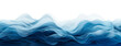 © David - Smooth flowing abstract blue waves with elegant curves isolated on transparent background png