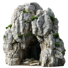 Sticker - Big empty rock cave with entrance clip art