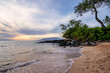 beach at sunset , hawaii, maui, sea, beach, water, ocean, sky, landscape, sunset, coast, nature