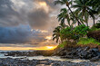 sunset on the beach , hawaii, maui, sea, beach, water, ocean, sky, landscape, sunset, coast, nature