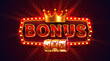 Bonus slots icons, slot sign machine, night Vegas. Vector illustration