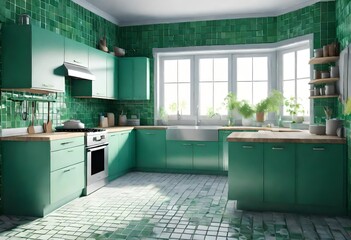 Sticker - modern kitchen interior