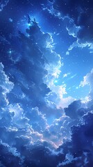 Wall Mural - A galaxy of Blue Sky, high resolution DSLR
