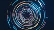 © UA Anatiel - Abstract colorful circular lines on dark blue background