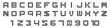 Pixel block alphabet font. Led display font. Digital scoreboard alphabet letters. Vector illustration isolated on white background.