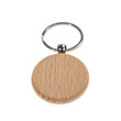 Wooden key chain isolated on white