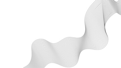 Leinwandbilder - Wavy business curve lines on transparent background. Abstract ocean wave line background. Abstract wave line for banner, template, wallpaper background with wave design. Vector illustration