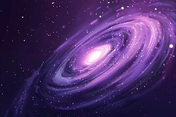 Wall Mural - galaxy cluster flat design top view deep space theme animation triadic color scheme