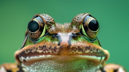 Closeup of a frog with big eyes