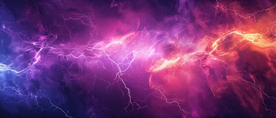 Wall Mural - Transcendent lightning surge graphic art backdrop.